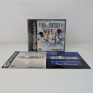 Final Fantasy IX (Sony Playstation 1, 2000) Black Label W/ Manual Mint Discs PS1